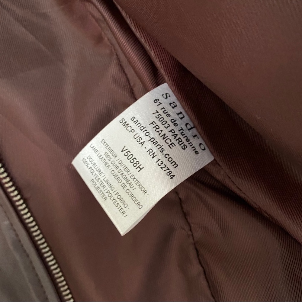 Sandro Leather Jacket - Picture 3 of 5